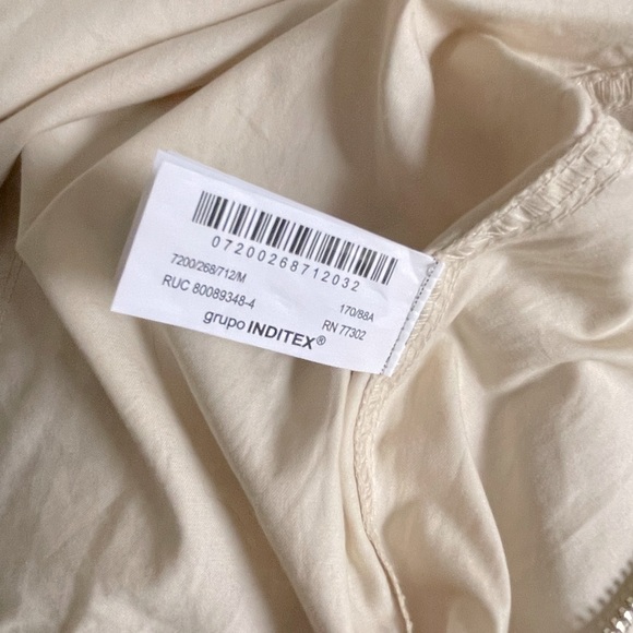 ZARA Cotton Zip Up Cargo/Station Jumpsuit Relaxed Fit Wide Leg NWT - Picture 11 of 11